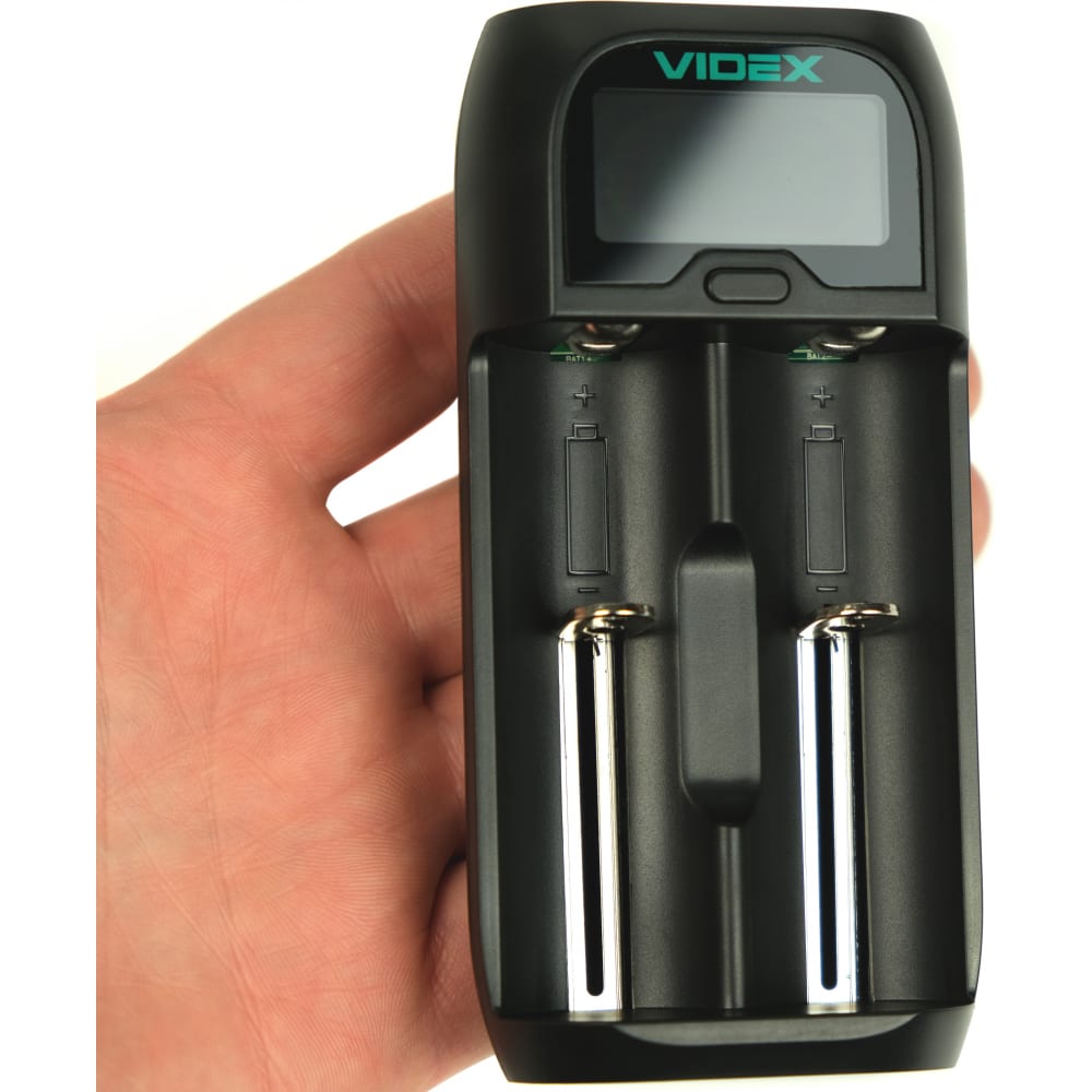 Зарядное устройство Videx VCH-UD200 пустое, 1-2 х АА, ААА, SC, C, 18650, 14500