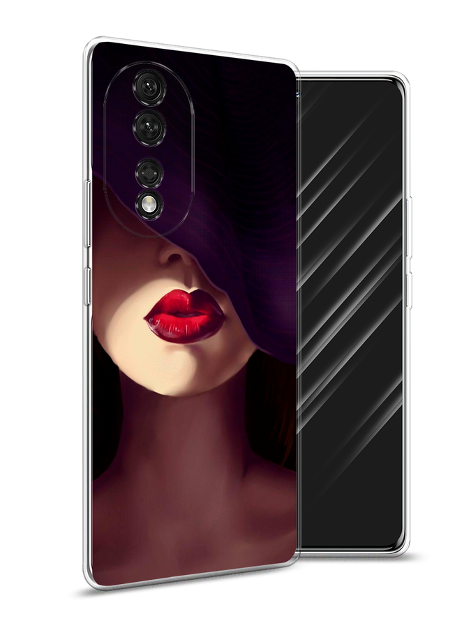 

Чехол Awog на Honor 80 "Красные губы", Черный;бежевый;красный, 6120350-7