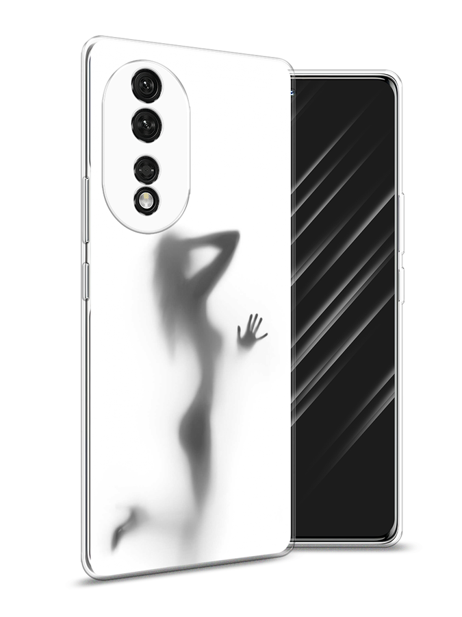 

Чехол Awog на Honor 80 "Стекло в душе", Белый;серый;черный, 6120350-7