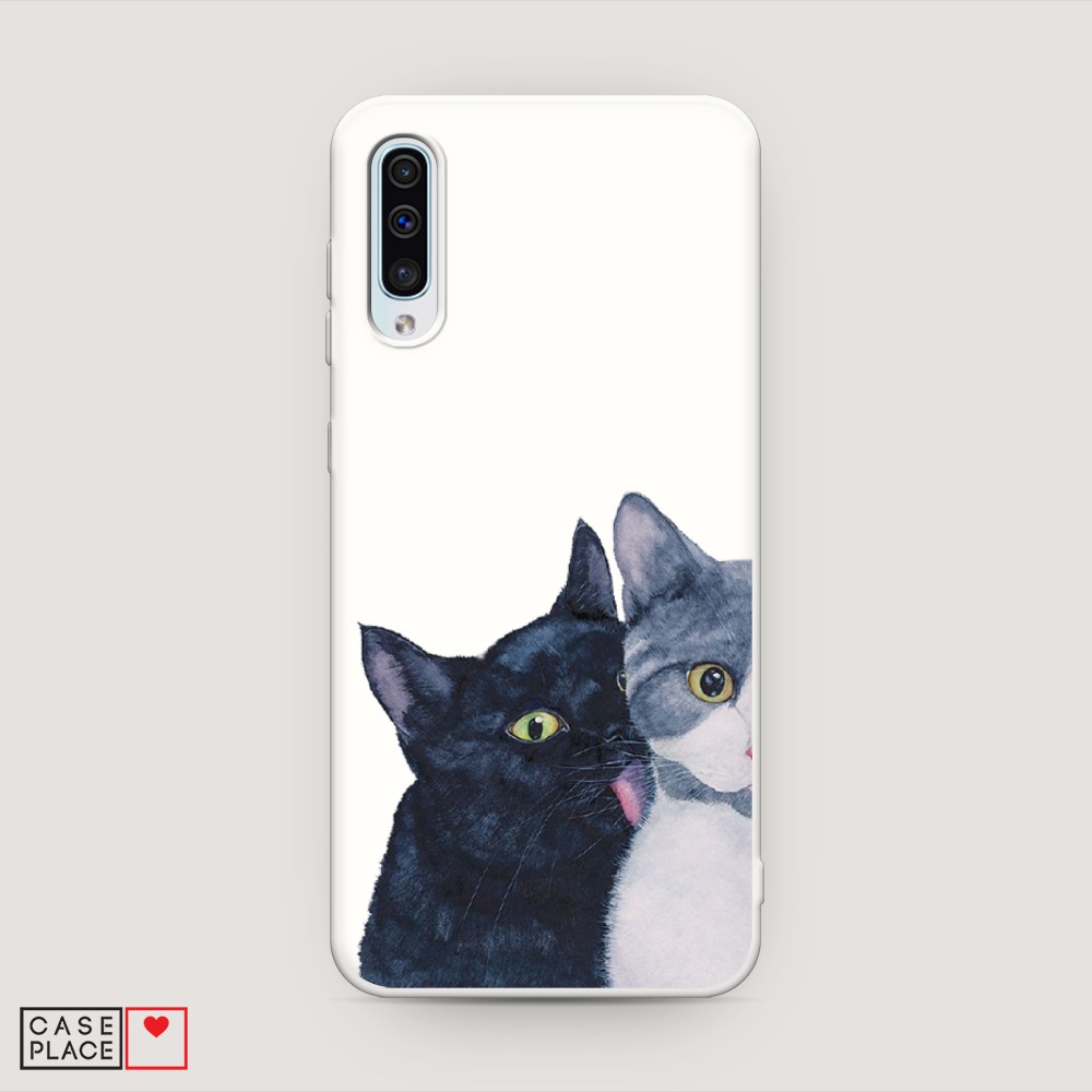 

Матовый силиконовый чехол "Кошачья любовь" на Samsung Galaxy A50
