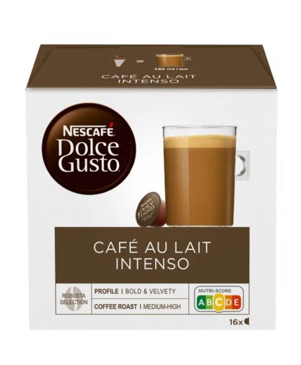 Капсулы для кофе Nescafe Dolce Gusto Cafe Au Lait Intenso, 16 капсул