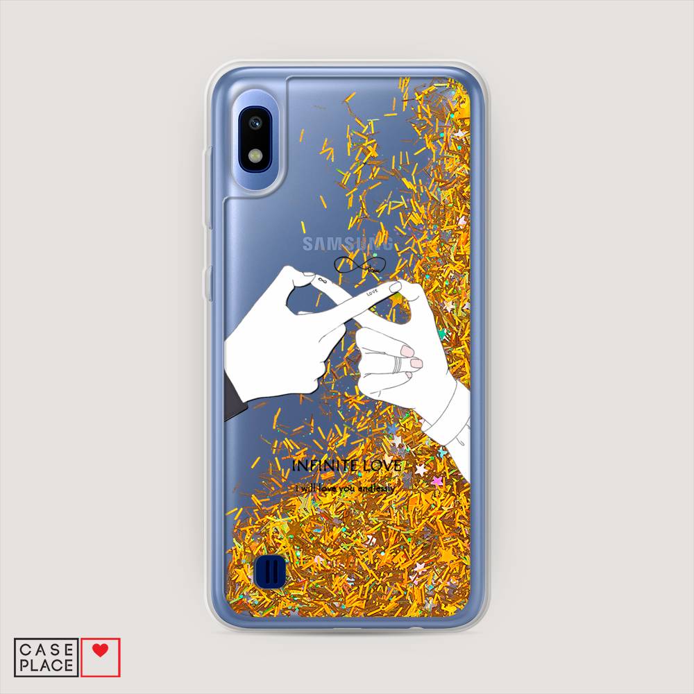 

Жидкий чехол с блестками "Любовь навсегда" на Samsung Galaxy A10, 27990-1