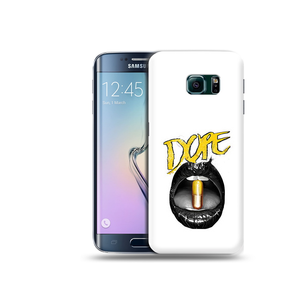 

Чехол MyPads Tocco для Samsung Galaxy S6 Edge губы, Прозрачный, Tocco
