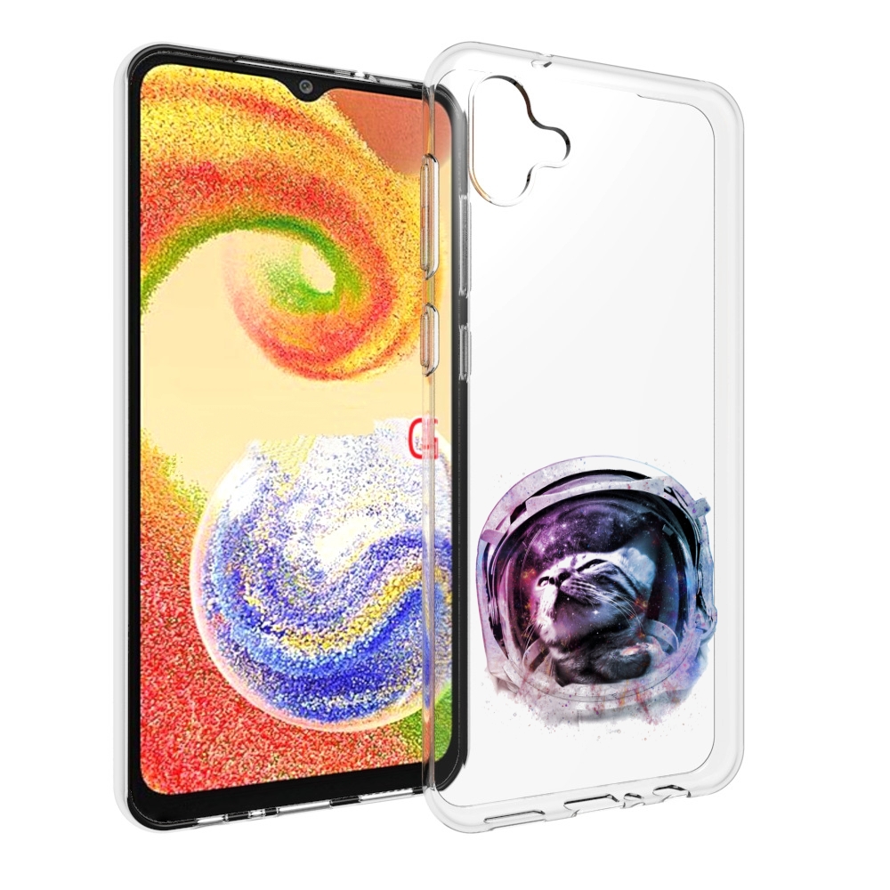

Чехол MyPads кот в шлеме для Samsung Galaxy A04, Прозрачный, Tocco