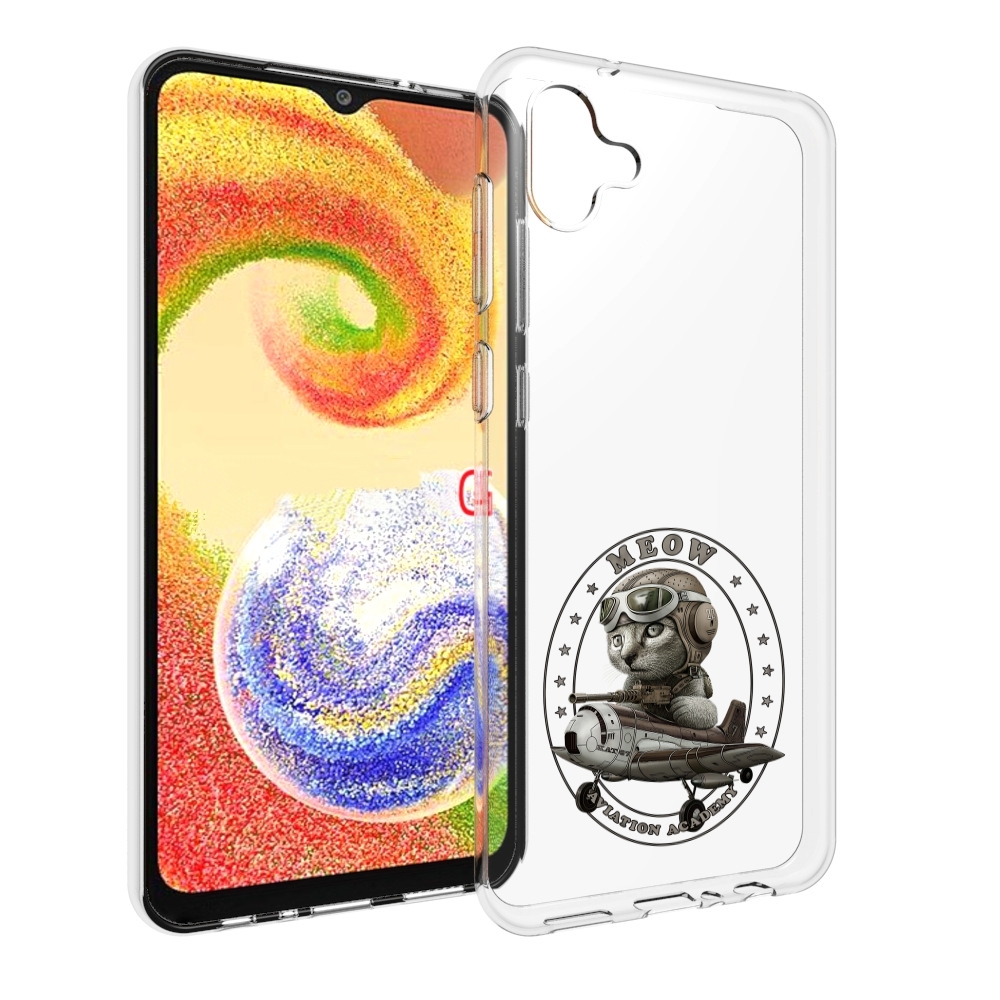 

Чехол MyPads кот в самолете для Samsung Galaxy A04, Прозрачный, Tocco