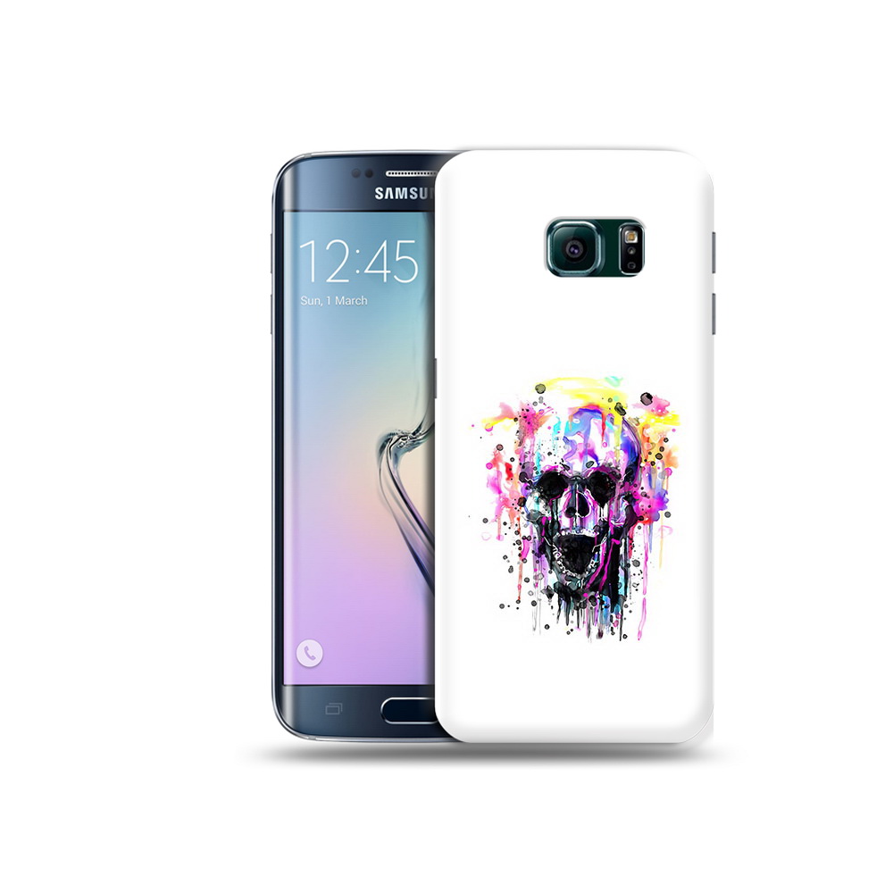 

Чехол MyPads Tocco для Samsung Galaxy S6 Edge граффити череп, Прозрачный, Tocco