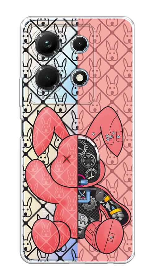 

Чехол на Infinix Note 30 4G "Киборг-заяц розовый", Розовый;прозрачный;черный, 3104650-1