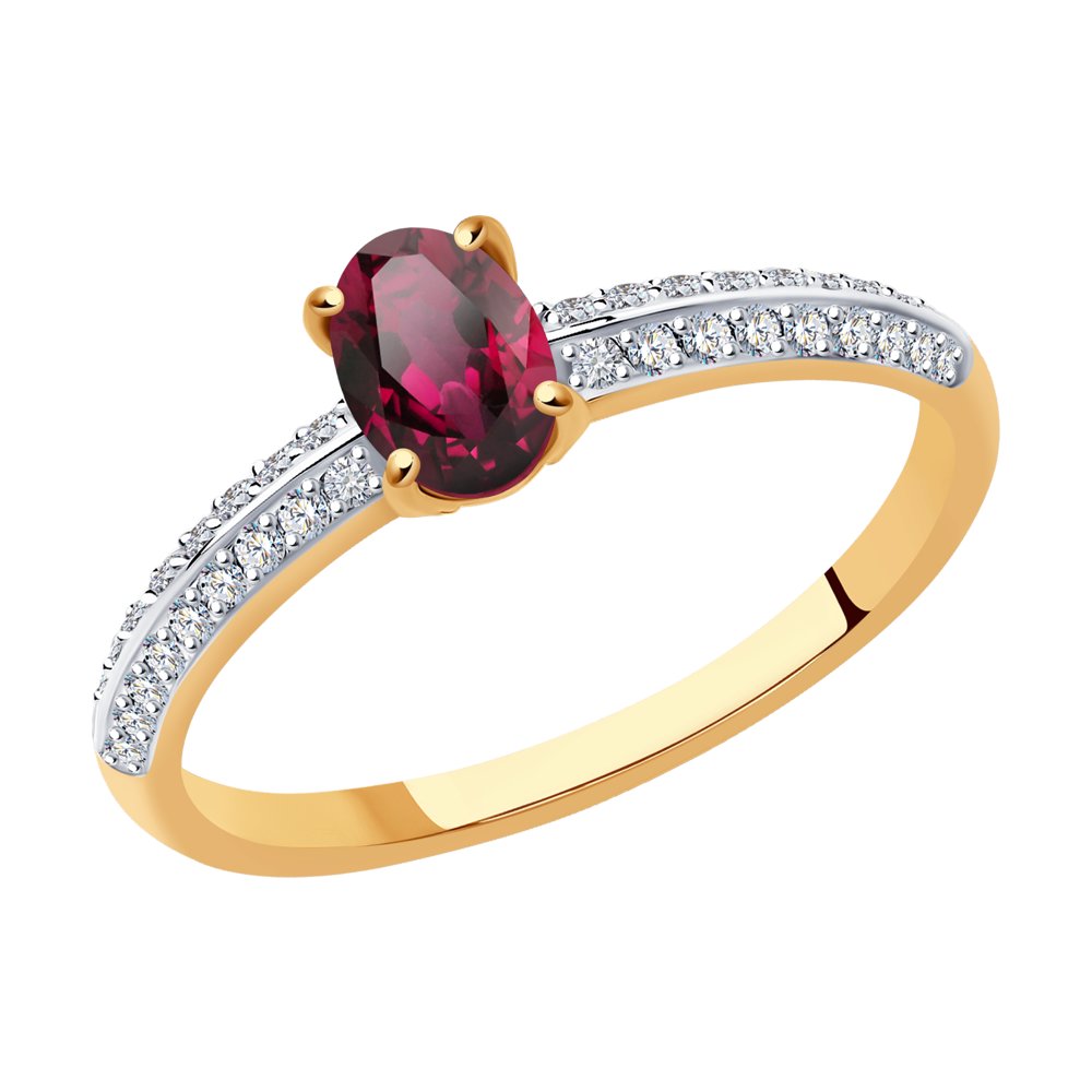 

Кольцо из золота р. , SOKOLOV Diamonds 4010676, бриллиант\рубин, 4010676
