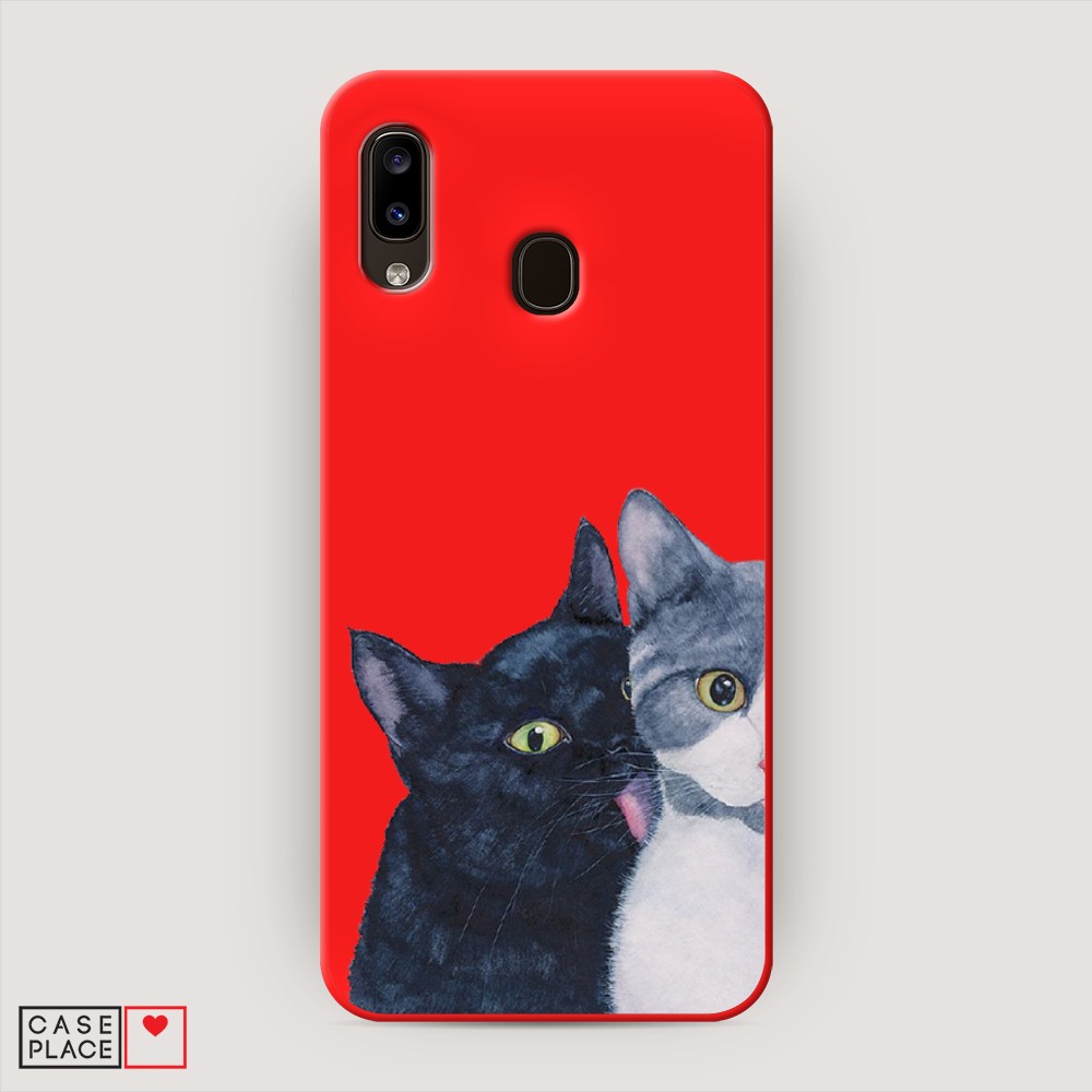 

Чехол Awog на Samsung Galaxy A20/A30 "Кошачья любовь", Разноцветный, 27653-1
