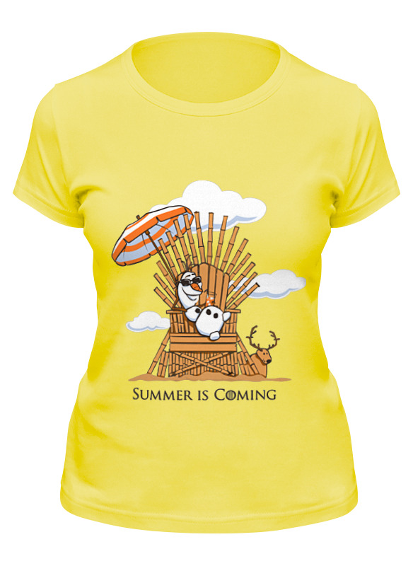 

Футболка женская Printio Summer is coming (лето близко) желтая M, Summer is coming (лето близко)