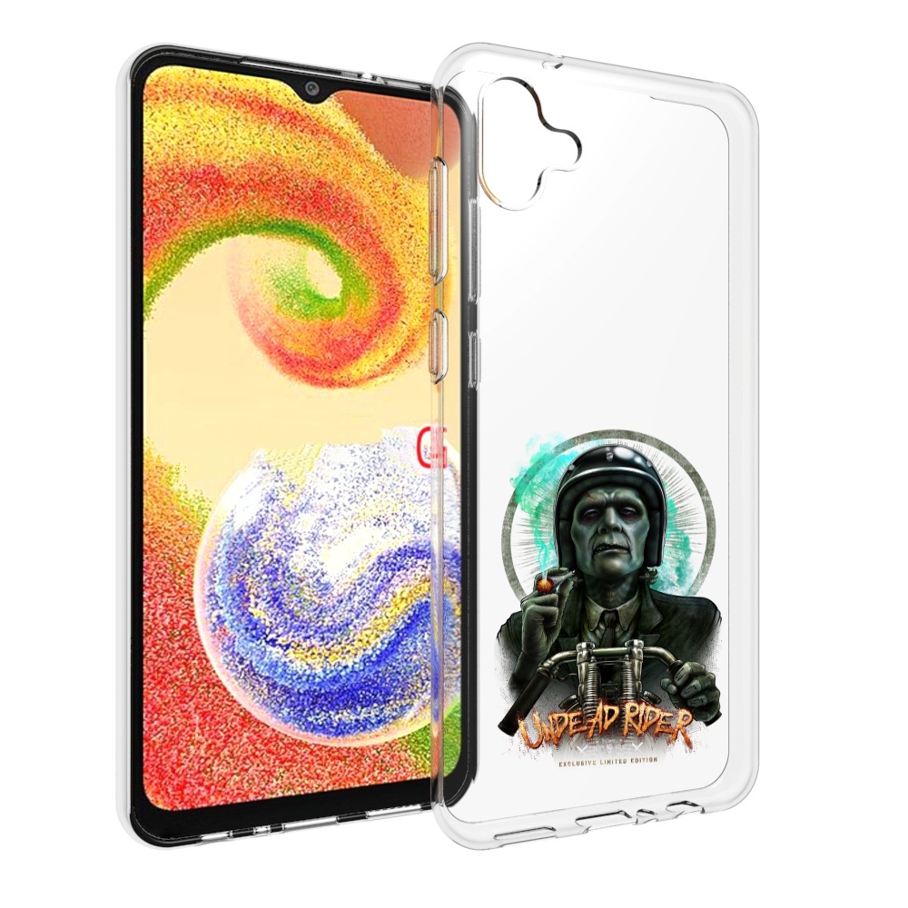 

Чехол MyPads зеленый мужчина с сигаретой на мотоцикле для Samsung Galaxy A04, Прозрачный, Tocco