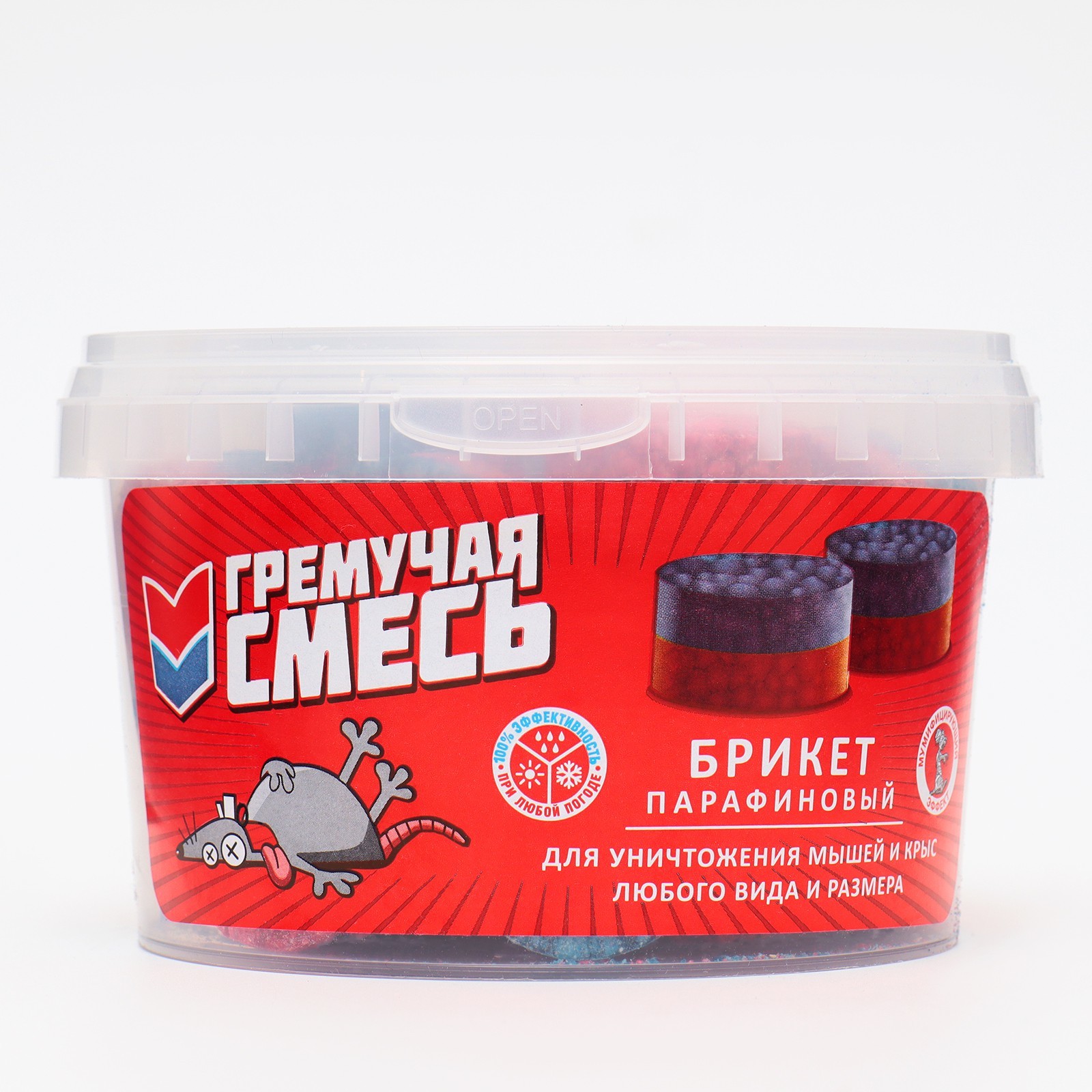 

Тесто-брикет от насекомых, грызунов Гремучая смесь 10123301 400 г