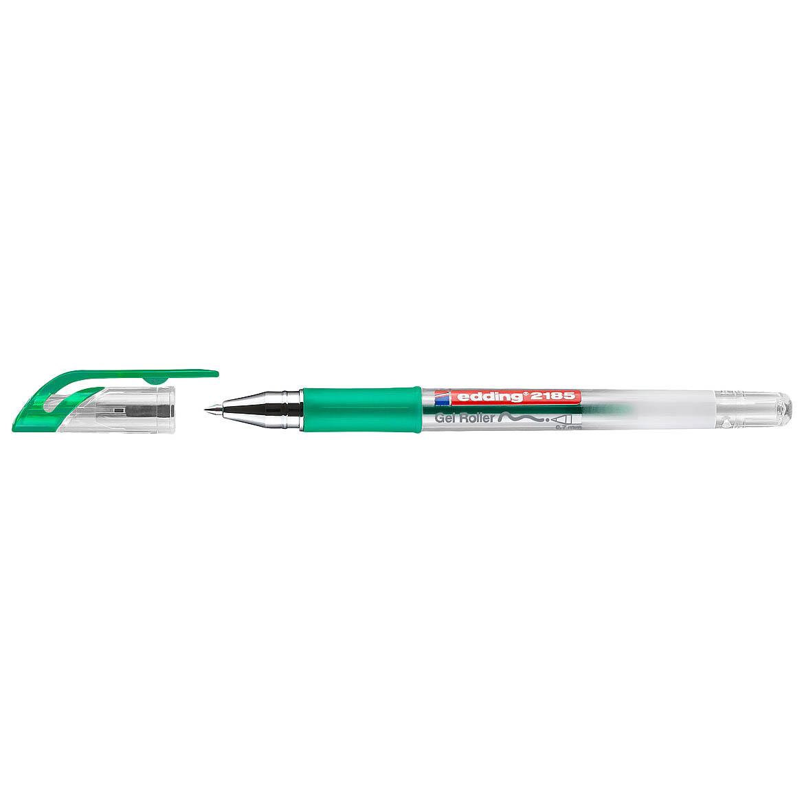 Ручка гелевая edding 2185, резиновая зона захвата, роликовый наконечник, 0.7 мм Зеленый