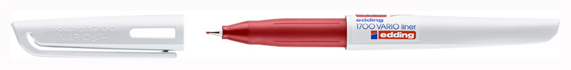 

Ручка капиллярная edding 1700 Fineliner, мягкая зона захвата, сменный стержень Красный