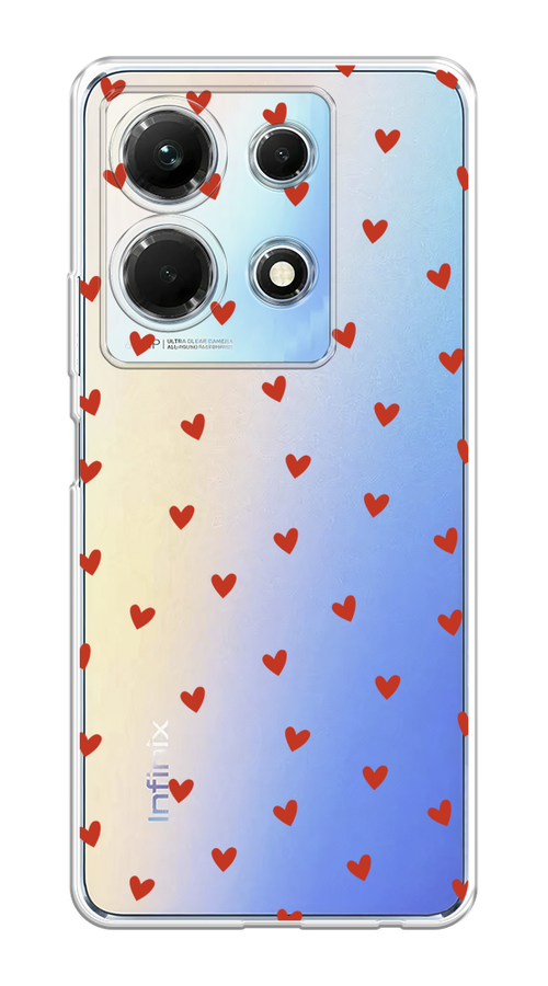 

Чехол на Infinix Note 30 4G "Red hearts", Красный;прозрачный, 3104650-1