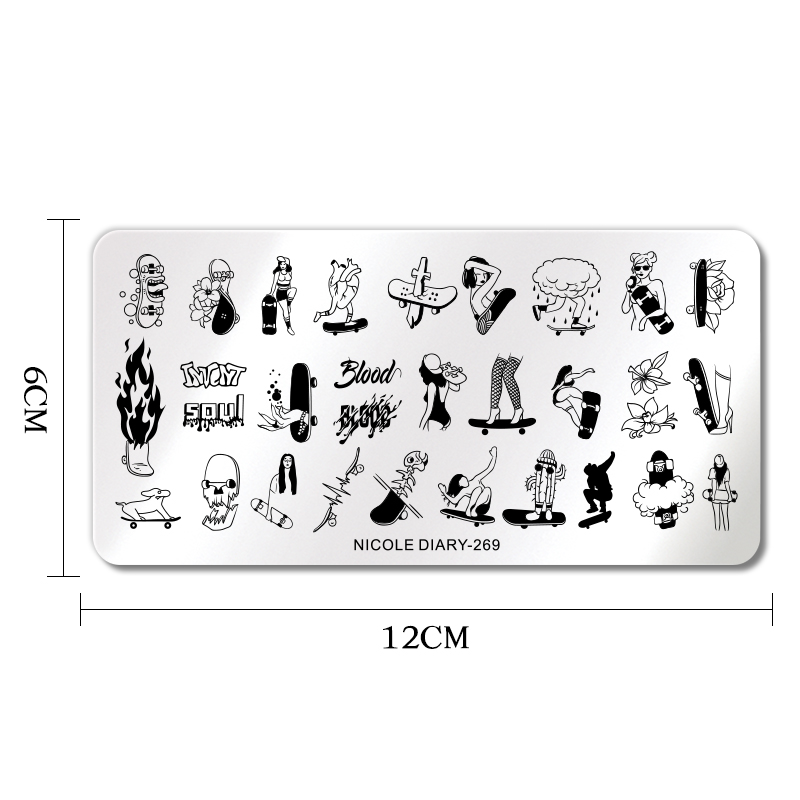 Пластина для стемпинга Nicole Diary 12 х 6 см 52371 ND-269 diary of a wimpy kid 5 the ugly truth