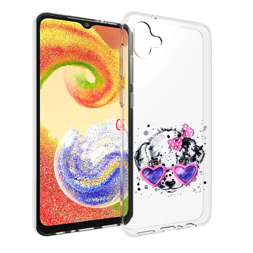 

Чехол MyPads долматинец в очках для Samsung Galaxy A04, Прозрачный, Tocco