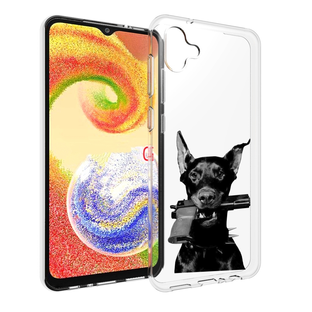 

Чехол MyPads доберман с пистолетом для Samsung Galaxy A04, Прозрачный, Tocco