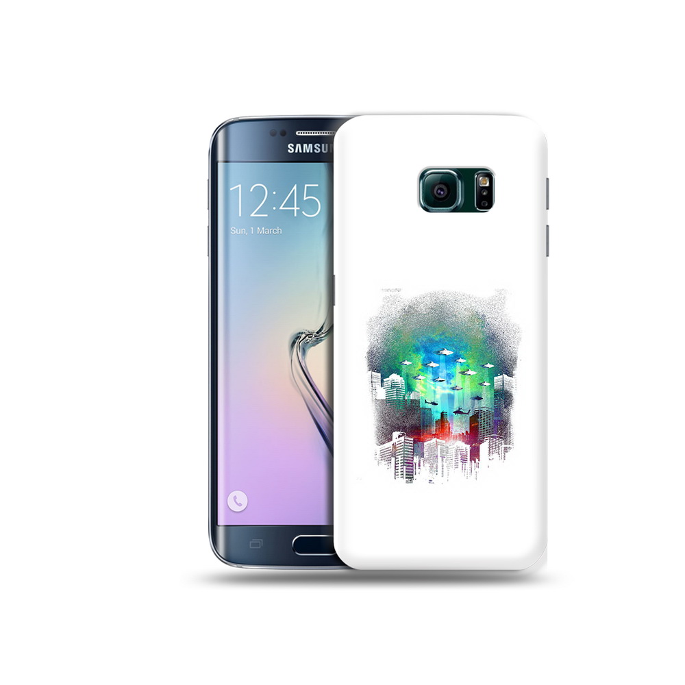 

Чехол MyPads Tocco для Samsung Galaxy S6 Edge город в свечении, Прозрачный, Tocco