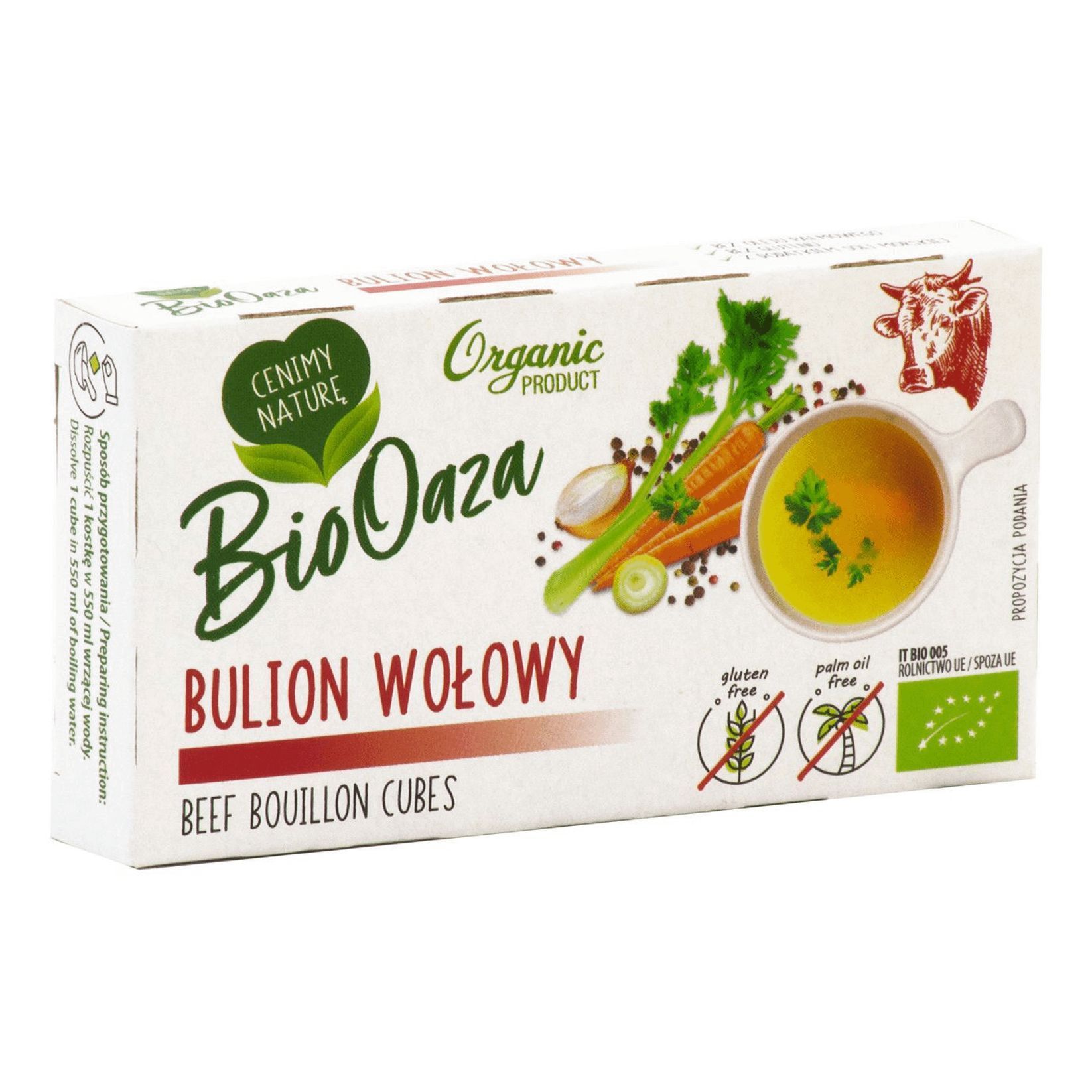 Бульон Biooaza Organic говяжий без глютена 66 г