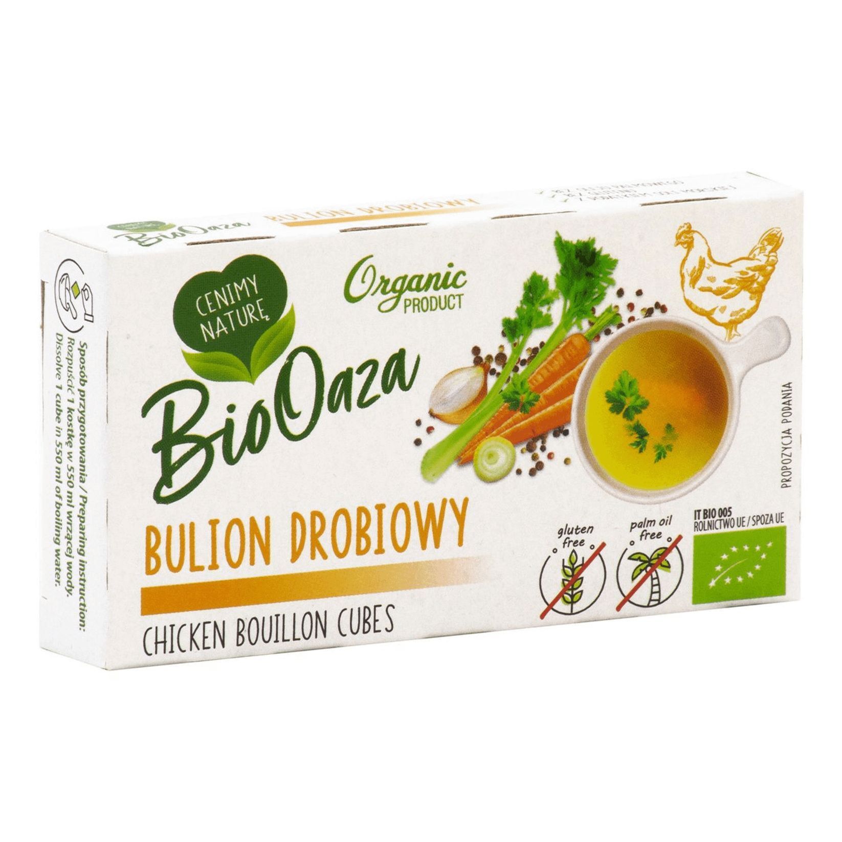 Бульон Biooaza Organic куриный без глютена 66 г