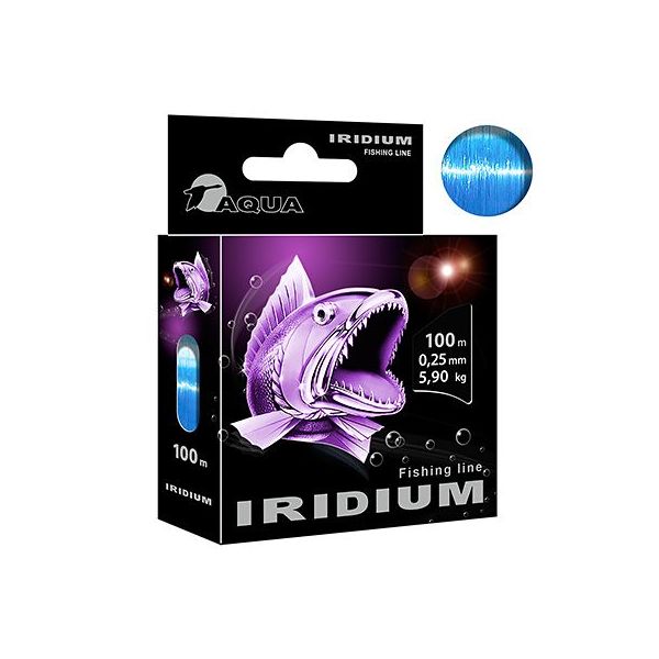 

Леска для рыбалки AQUA Iridium 0,25mm 100m (1 штука), Голубой, Iridium