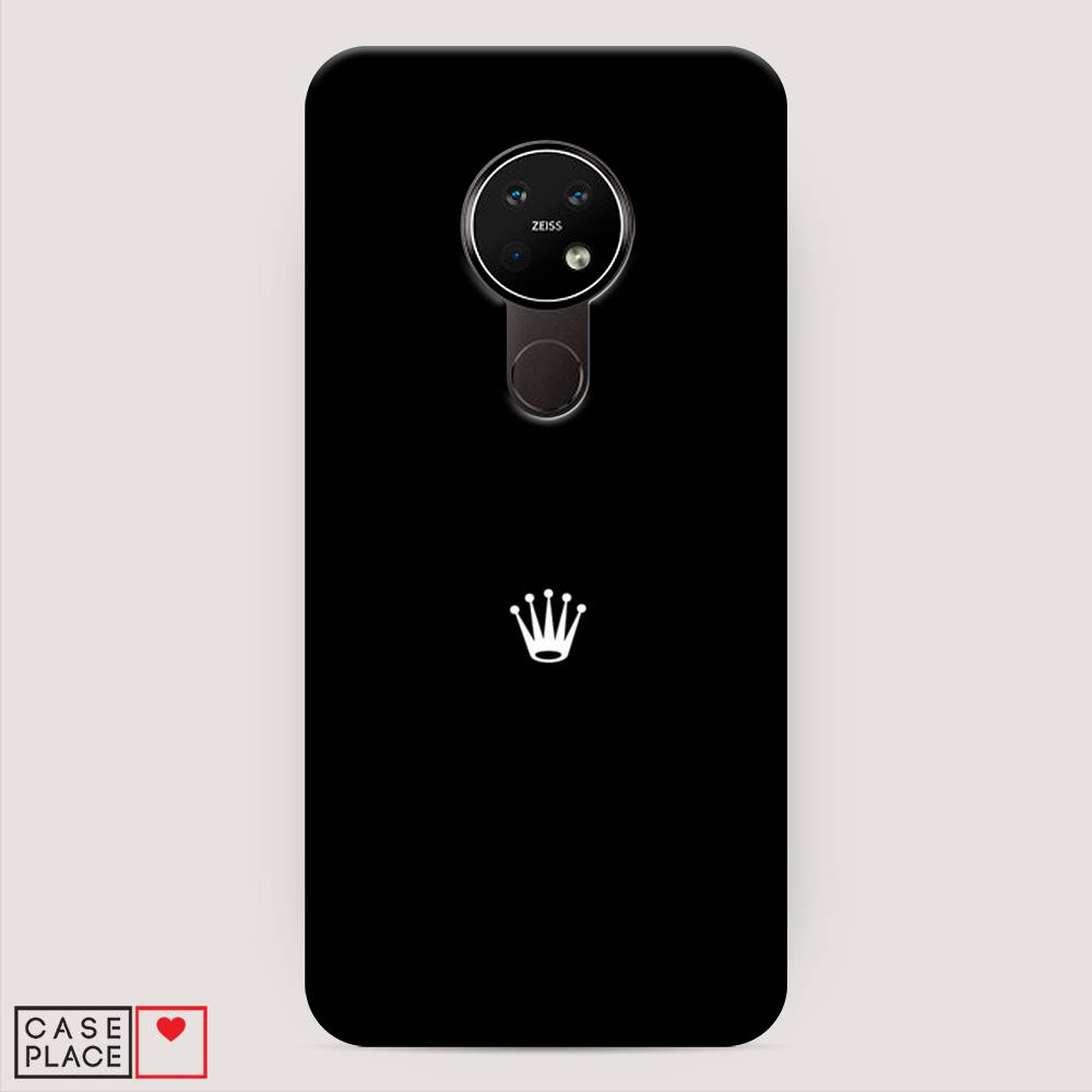 фото Чехол awog "белая корона на черном фоне" для nokia 7.2