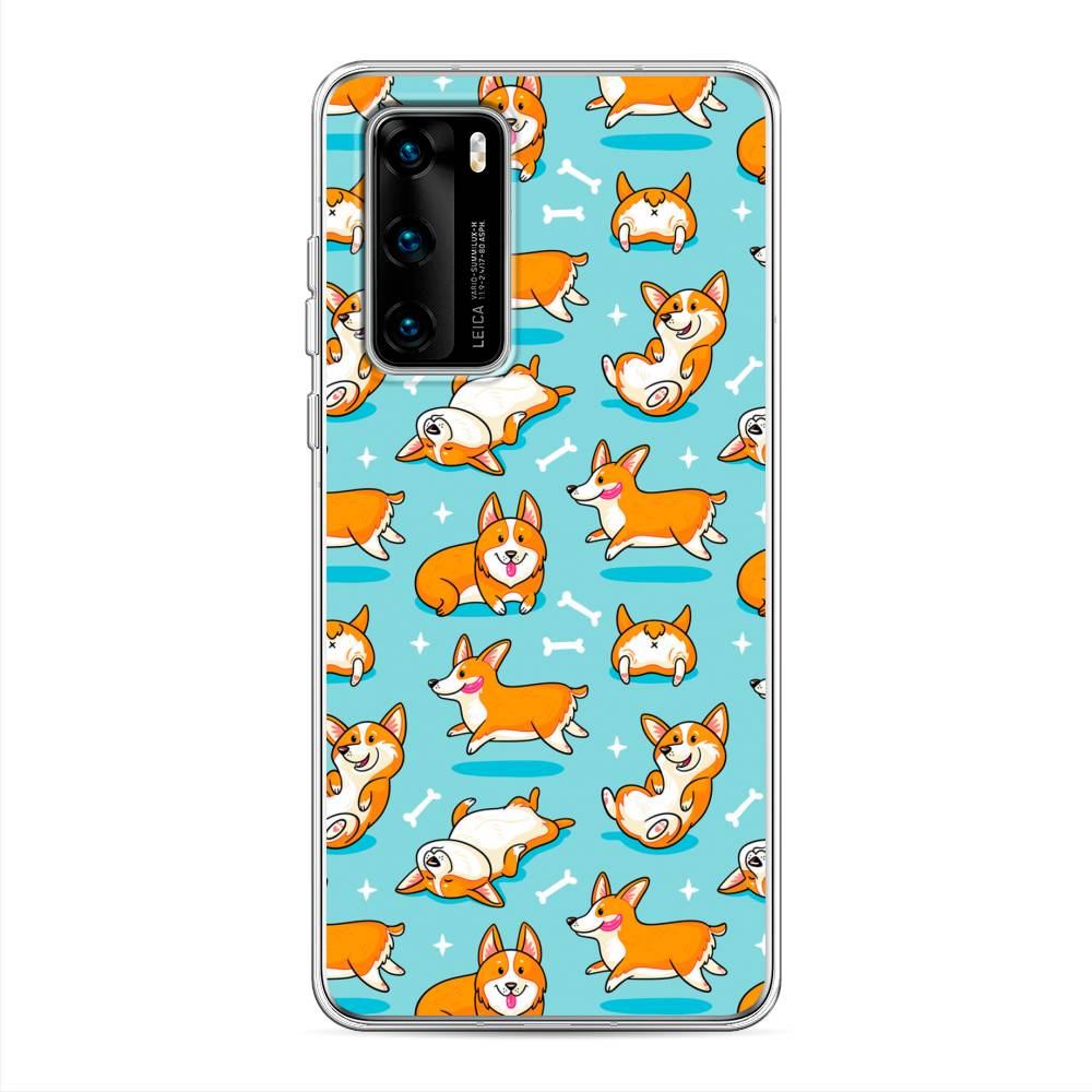

Чехол Awog на Huawei P40 "Веселые корги", Коричневый, 610850-2