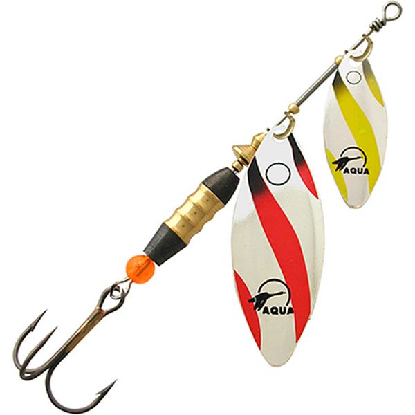 

Блесна AQUA DOUBLE LONG 24,0g, № 2 + № , DUL-01 (серебро, желтый, красный), 2 шт, Серебристый;желтый;красный, DOUBLE LONG вертушка