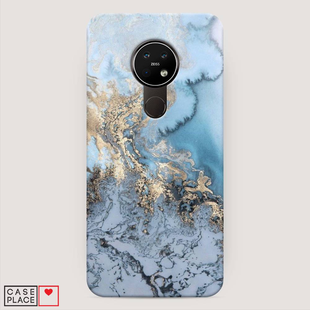 фото Чехол awog "морозная лавина синяя" для nokia 7.2