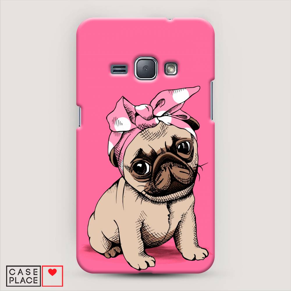 фото Чехол awog "dog pin-up" для samsung galaxy j1 2016