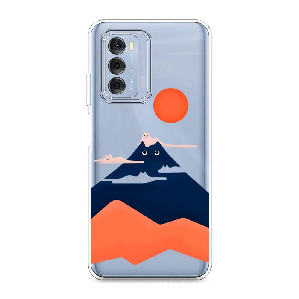 

Чехол на ZTE Blade V40 "Кот-гора", Черный;оранжевый, 136150-4