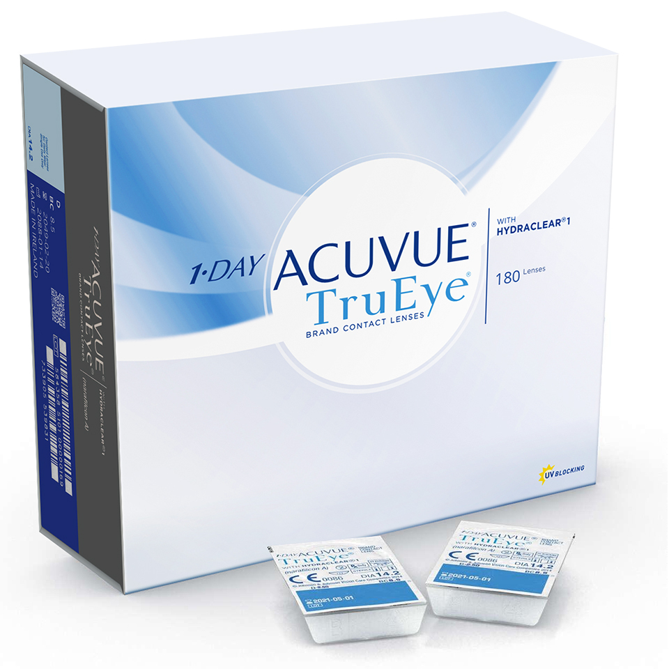 Контактные линзы 1-Day Acuvue TruEye with Hydraclear 1 180 шт. +2,00 R 9,0