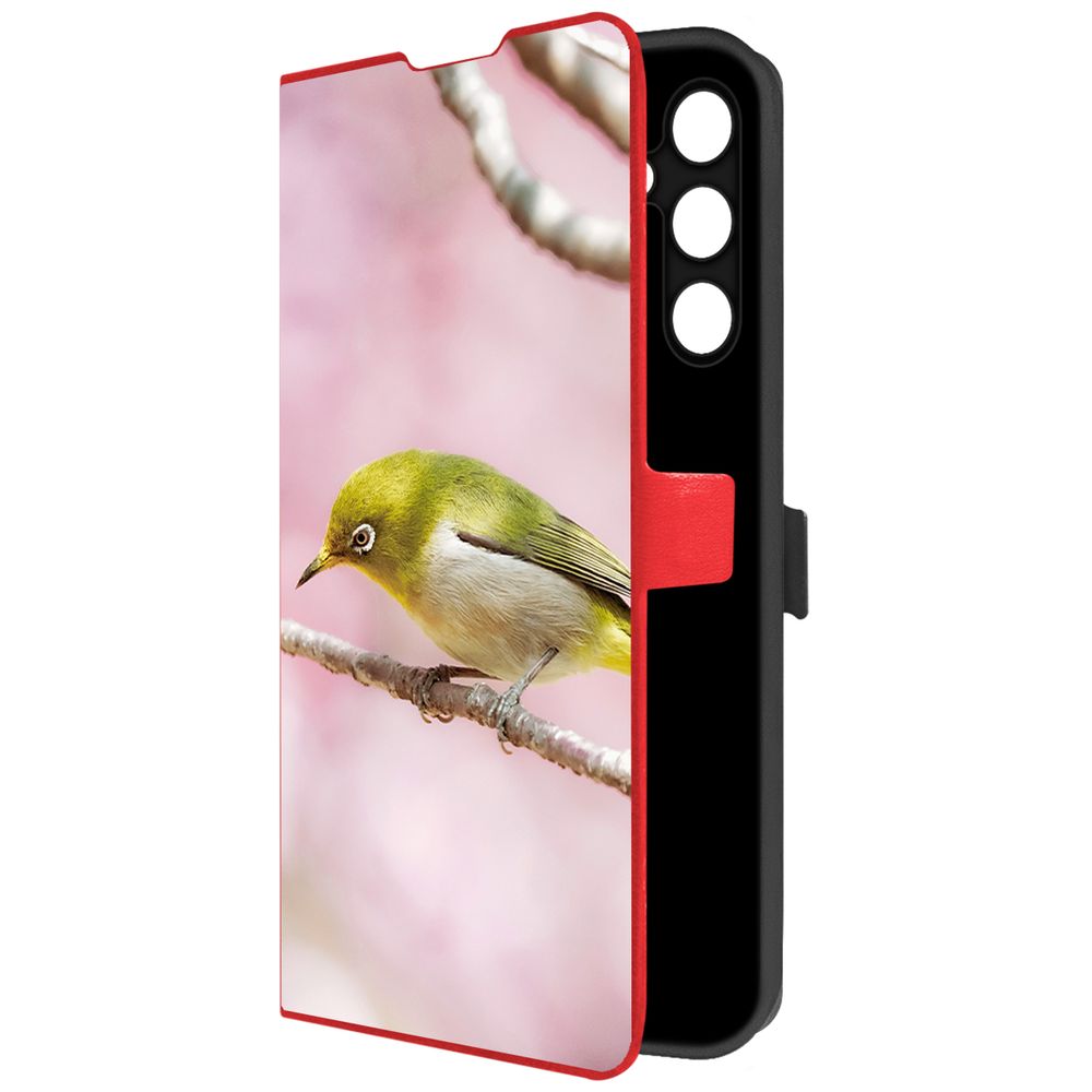

Чехол-книжка Krutoff Eco Book для Samsung Galaxy A25 5G (A256) Японская белоглазка, Красный