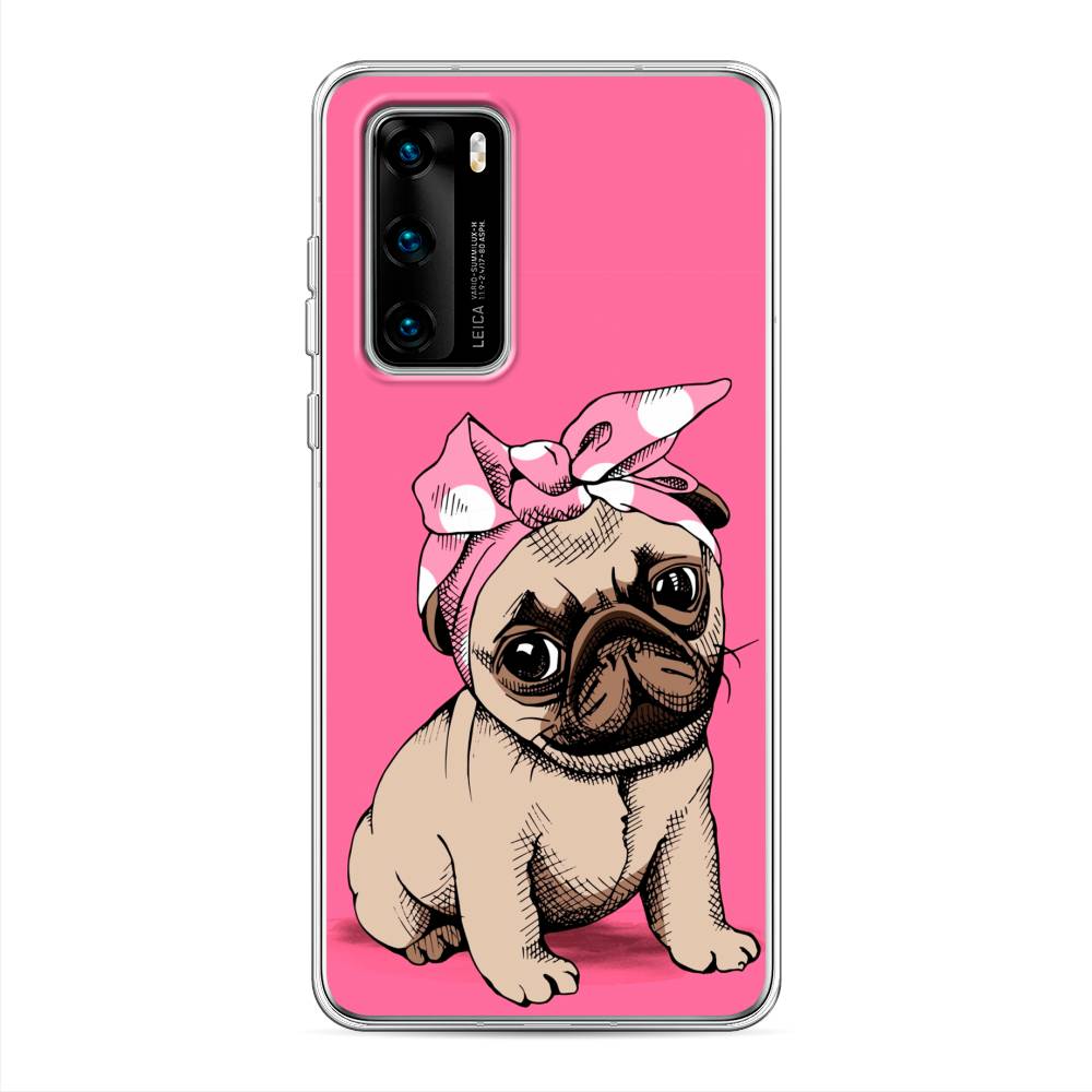 

Чехол Awog на Huawei P40 "Dog Pin-Up", Розовый;бежевый, 610850-2