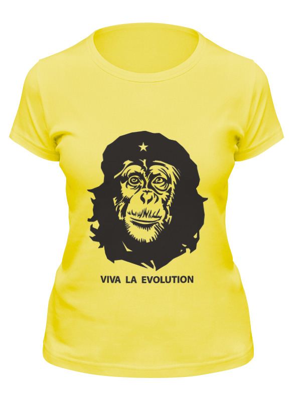 

Футболка женская Printio Viva la evolution желтая L, Желтый, Viva la evolution