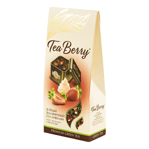 Чай зеленый Tea Berry Земляника со сливками листовой 100 г