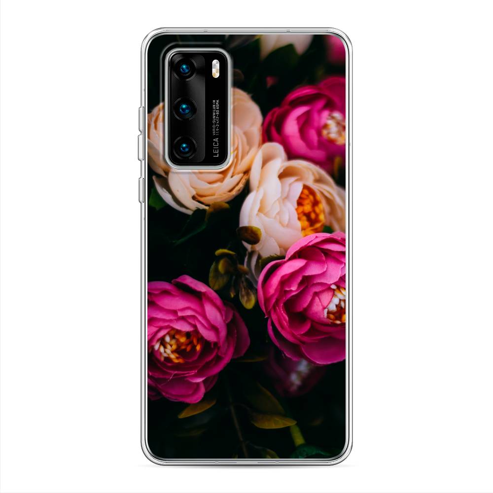 

Чехол Awog на Huawei P40 "Розовые пионы на черном", Розовый;черный, 610850-8