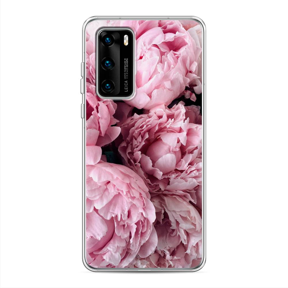 

Чехол Awog на Huawei P40 "Нежные пионы", Розовый;черный;белый, 610850-8