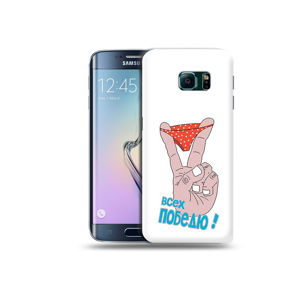 

Чехол MyPads Tocco для Samsung Galaxy S6 Edge всех победю, Прозрачный, Tocco