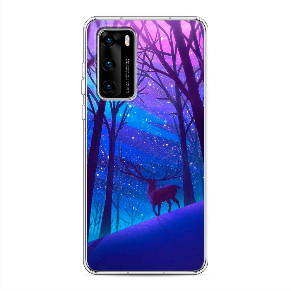 

Чехол Awog на Huawei P40 "Северный олень", Фиолетовый;голубой;синий, 610850-2