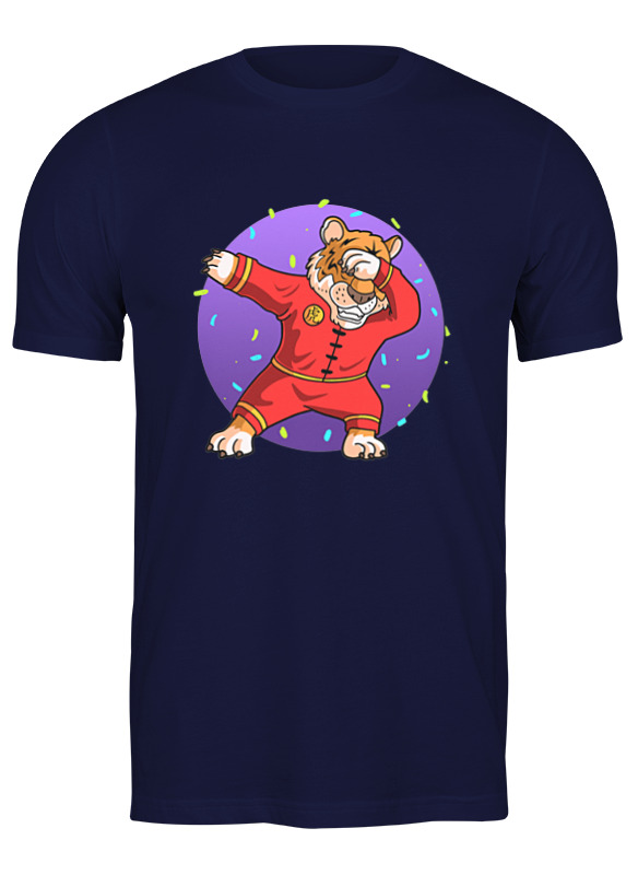 

Футболка мужская Printio Новогодняя .год тигра синяя XL, Синий, Новогодняя .год тигра
