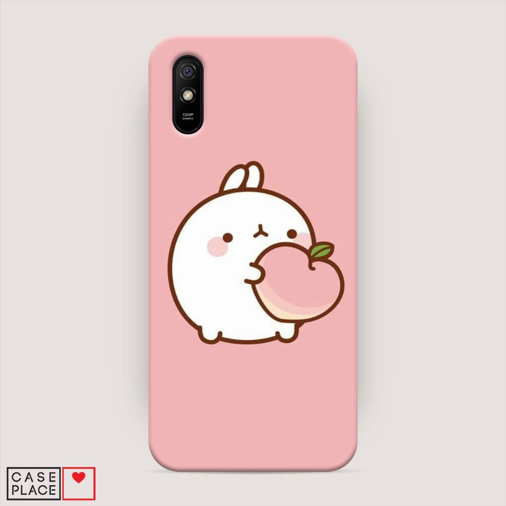 

Пластиковый чехол "Кролик с персиком" на Xiaomi Redmi 9A, 38920-1