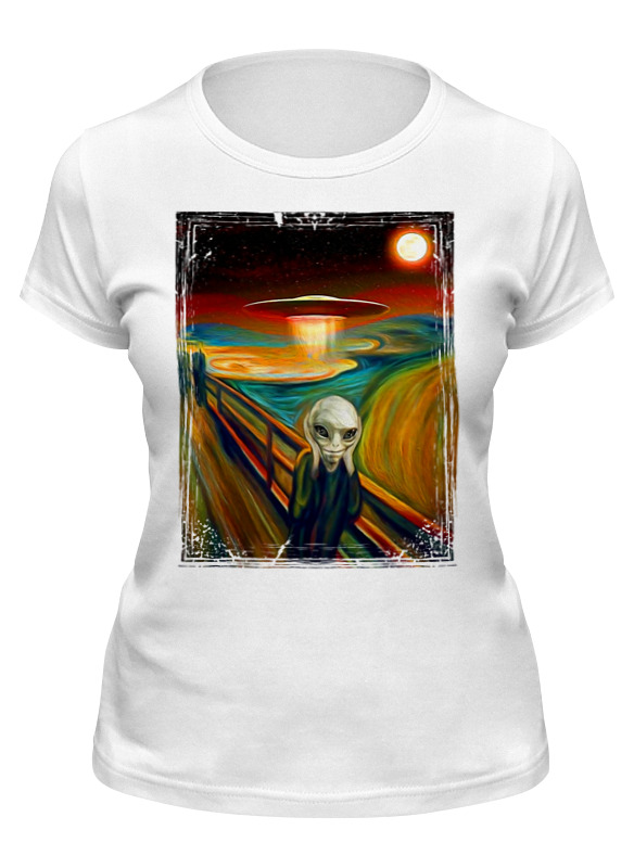 

Футболка женская Printio Alien munch белая M, Белый, Alien munch