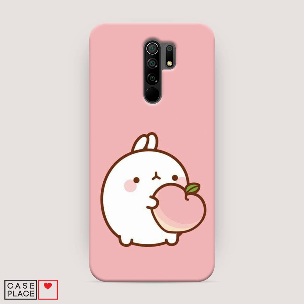 

Пластиковый чехол "Кролик с персиком" на Xiaomi Redmi 9, 38320-1