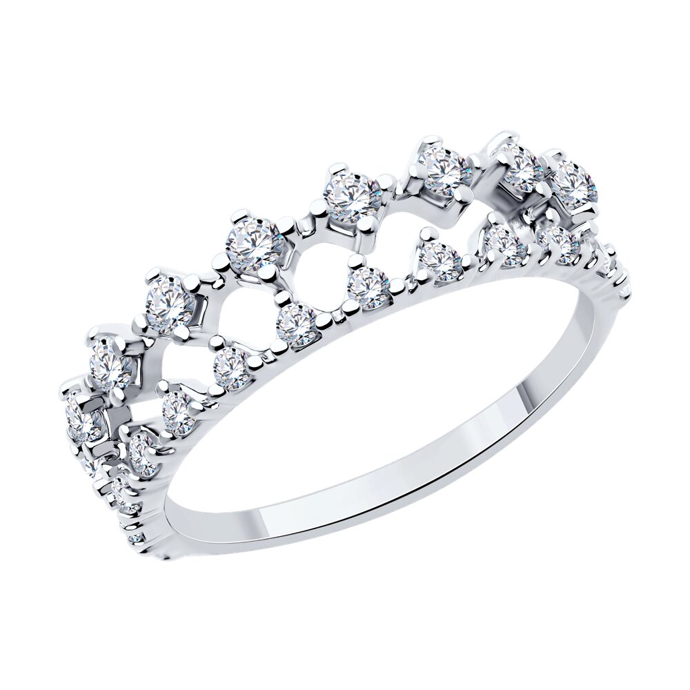 

Кольцо из серебра р. 14 SOKOLOV 94014065, фианит, 94014065