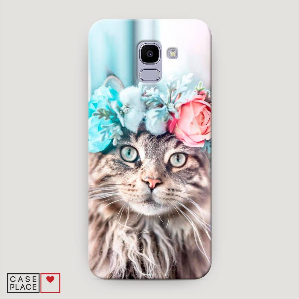 

Чехол Awog "Кот в венке" для Samsung Galaxy J6 2018, 26120-1