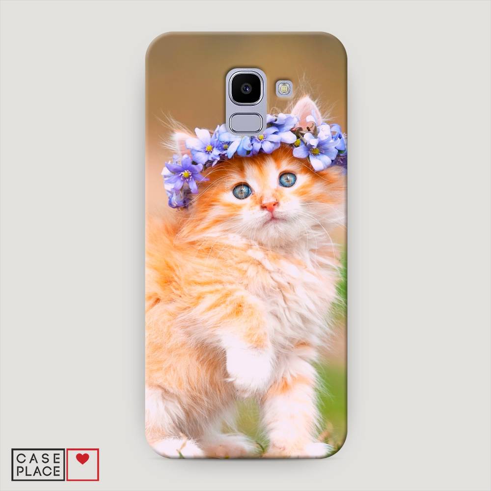 

Чехол Awog "Рыжий кот в венке" для Samsung Galaxy J6 2018, 26120-1