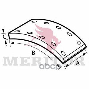 

MERITOR MBLK1180 MBLK1180_накладки тормозные STD!19938 410x175(93680 / L8.5 6.35x13.5 96)\