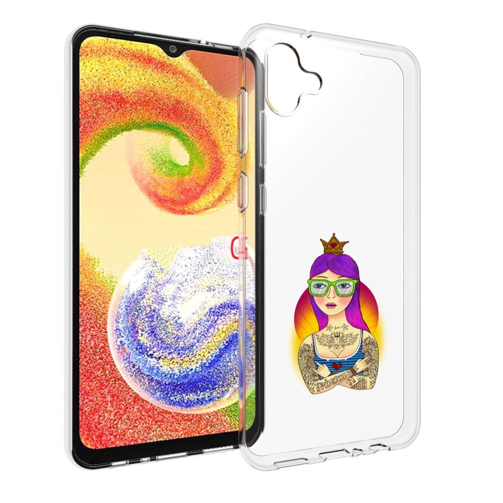 

Чехол MyPads девушка в татуировках с короной для Samsung Galaxy A04, Прозрачный, Tocco
